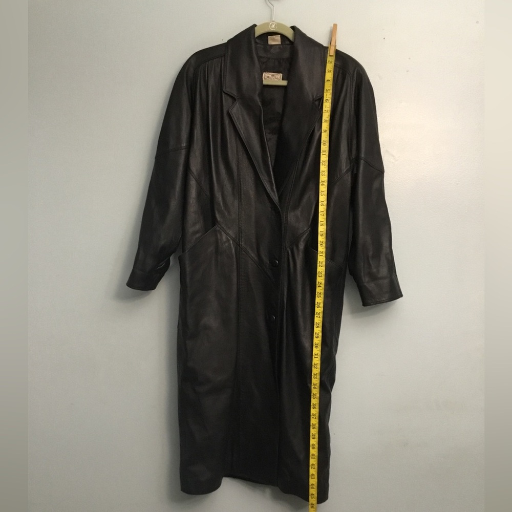 PERUZZI Black Leather Coat